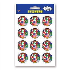 International Soccer Stickers (2 Sheets Per Package)