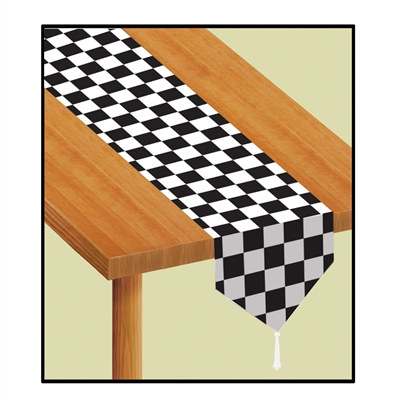 Printed Checkered Table Runner (1/pkg)