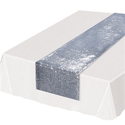 Sequined Table Runner - Silver