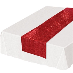 Looking for a classy, subtle and colorful way to add a splash of color to your table settings?  This Sequined Table Runner - Red will add the touch of fun and excitement you're party deserves.  Each runner is 11.25 inches wide by 6.25 feet long.  