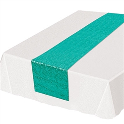 Sequined Table Runner - Turquoise