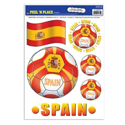Spain Soccer Peel 'N Place (6/Sheet)