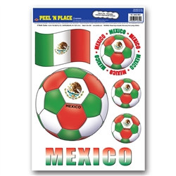 Mexico Soccer Peel 'N Place (6/Sheet)