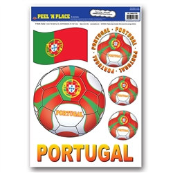 Portugal Soccer Peel 'N Place (6/Sheet)