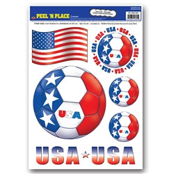 United States Soccer Peel 'N Place (6/Sheet)