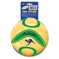 Australia Soccer Ball Peel 'N Place (1/Sheet)