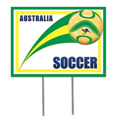 Australia Soccer Plastic Yard Sign