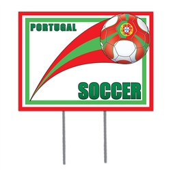 Portugal Soccer Plastic Yard Sign