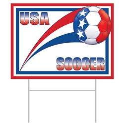 United States Soccer Plastic Yard Sign