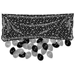 Pkgd Plastic Balloon Bag Black and Silver (balloons NOT Included)