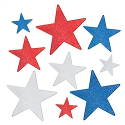 Glittered Foil Star Cutouts - add sparkle to your stars!