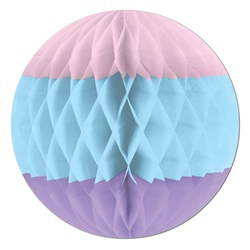 Pink, Blue, and Lavender Art-Tissue Ball