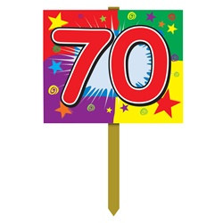70th birthday yard sign