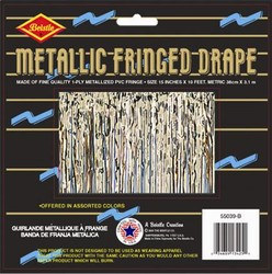 Gold 1-Ply Metallic Fringe Drape