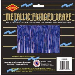 Purple 1-Ply Metallic Fringe Drape