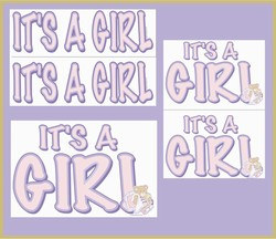 It's A Girl Auto-Clings