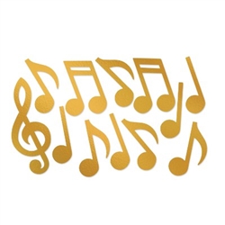 Gold Foil Musical Note Silhouettes