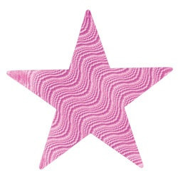 pink embossed foil star