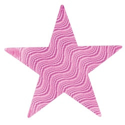 Pink Embossed Foil Star