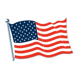 USA American Flag Cutout