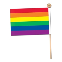 Rayon Rainbow Flag is a vibrantly colored accessory for your party decor.