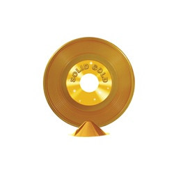 Gold Plastic Record Centerpiece