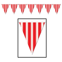 red and white striped pennant flower
