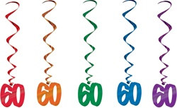 60 hanging whirl decorations