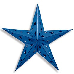 Blue Dimensional Foil Star