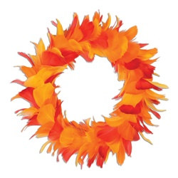 golden-yellow, orange, red 8 inch wreath