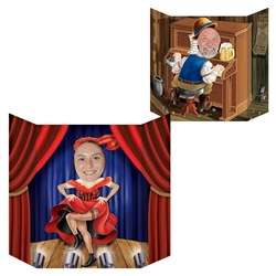 Western Saloon Girl & Piano Player Photo Prop