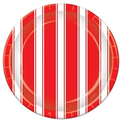 red and white stripes luncheon napkins