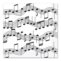 musical note lunch napkins