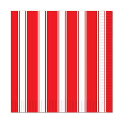 red and whte stripes luncheon napkins