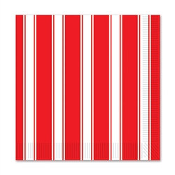 rd and white stripes beverage napkins