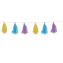 Pastel Tissue Tassel Garland