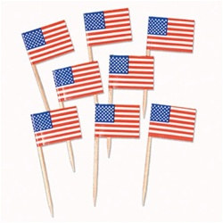 U.S. Flag Picks (50/pkg)