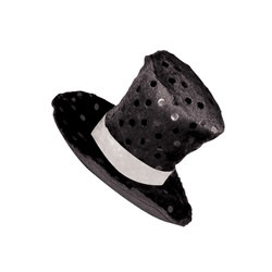 Black Top Hat Hair Clip