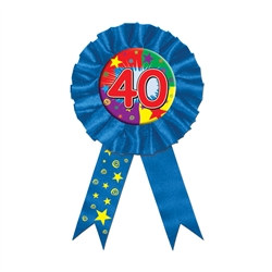 blue 40 rosette award ribbon