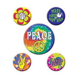 60's Party Buttons