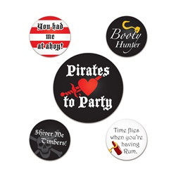 Pirate Party Buttons