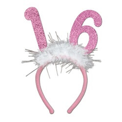 number 16 glittered boppers with marabou