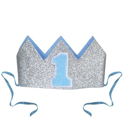 Glittered Baby's 1st Birthday Crown - you know you treat them like royalty!