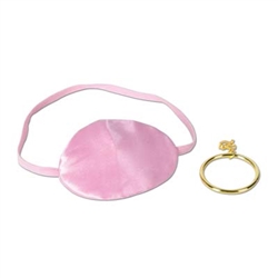 pink pirate eye patch with gold earring