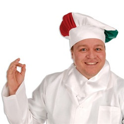 Red White Green Oversized Chefs Hat