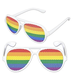 Add fun, color, and a certain style to your next party, costume, or just for fun with these Rainbow Pinhole Glasses.  You're sure to create smiles with these rainbow colored glasses and brighten the day of the people you meet!