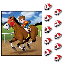 You'll be off to the races with this fun 2-in-1 Horse racing party game! 