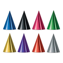Foil Cone Hat - classic party hats great for any occassion.