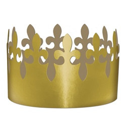 Gold Foil Fleur De Lis Crown