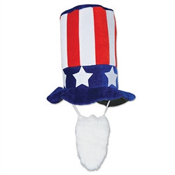 Plush Patriotic Hat w/Beard
